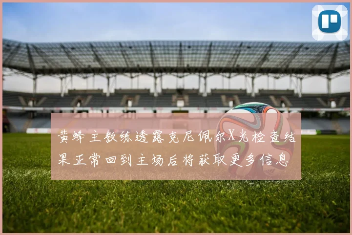 黄蜂主教练透露克尼佩尔X光检查结果正常回到主场后将获取更多信息